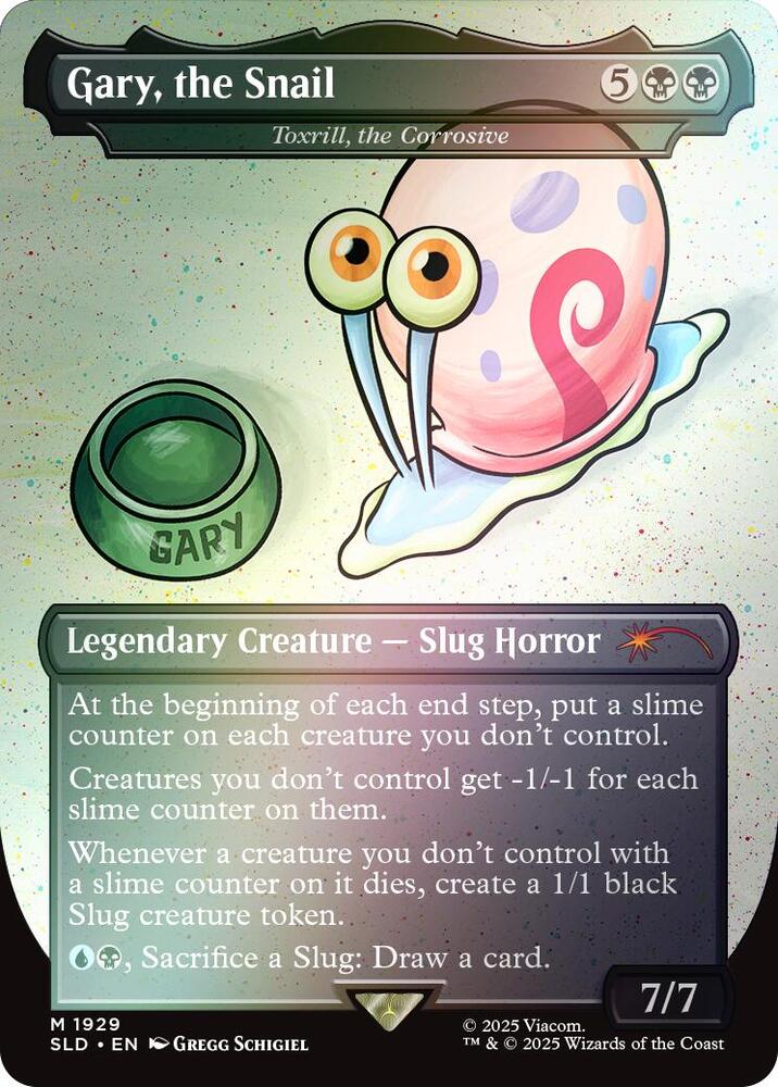 Gary, the Snail - Toxrill, the Corrosive (Rainbow Foil) (1929) [Secret Lair Drop]