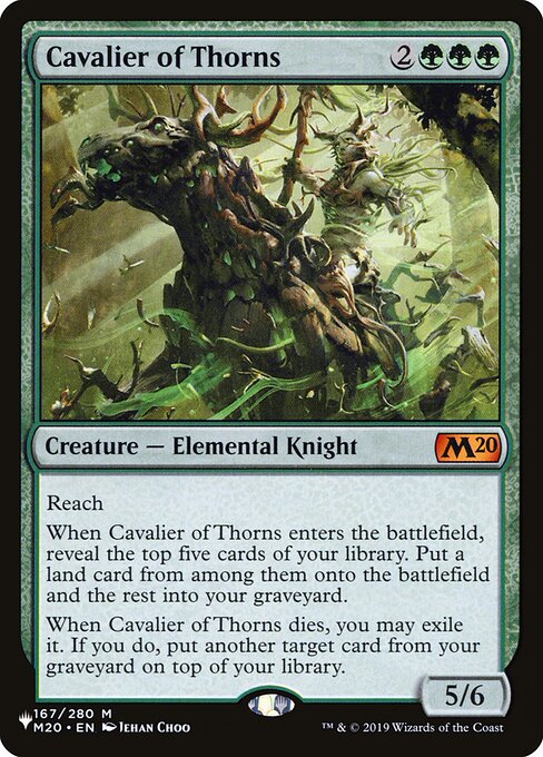 Cavalier of Thorns (M20-167) [The List]