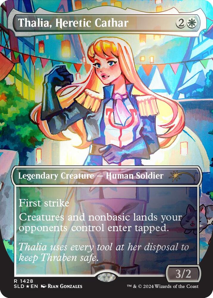Thalia, Heretic Cathar (Rainbow Foil) (1428) [Secret Lair Drop]