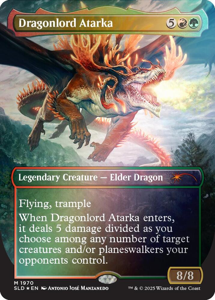 Dragonlord Atarka (Rainbow Foil) (1970) [Secret Lair Drop]