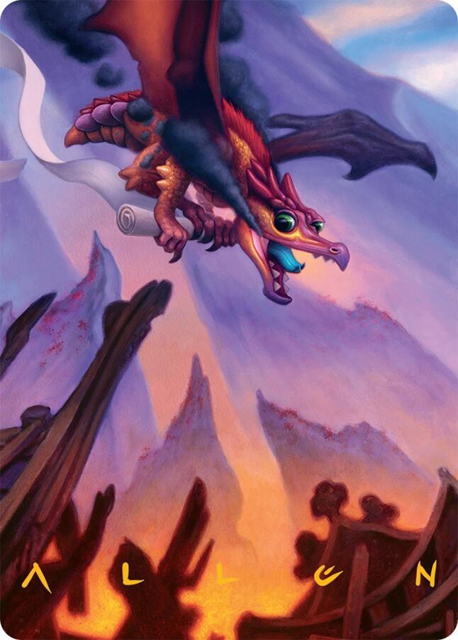 Scavenger Regent Art Card (45/54) (Gold-Stamped Signature) [Tarkir: Dragonstorm Art Series]