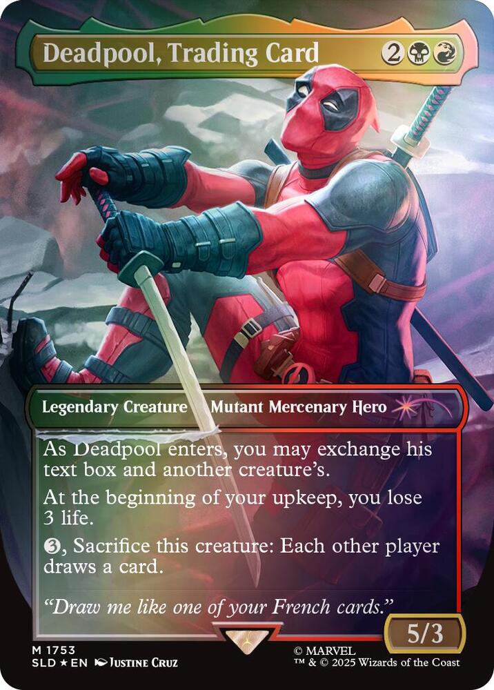 Deadpool, Trading Card (Rainbow Foil) (1753) [Secret Lair Drop]