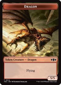 Dragon (0014) // Treasure Double-Sided Token (14 // 16) [Tarkir: Dragonstorm Commander]