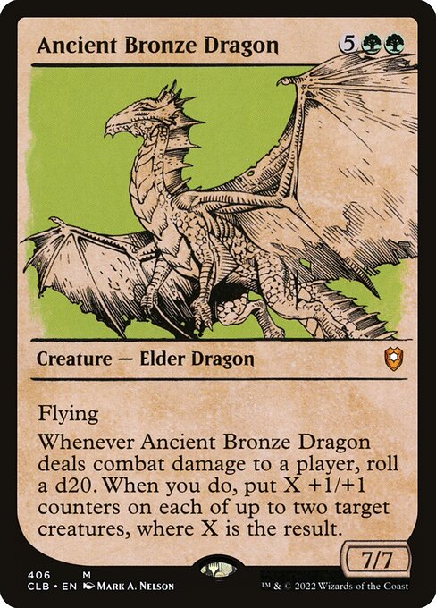 Ancient Bronze Dragon (406) [Commander Legends: Battle for Baldur's Gate] [Showcase]
