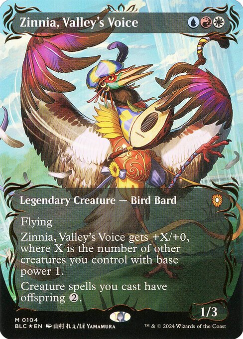 Zinnia, Valley's Voice (104) [Bloomburrow Commander]