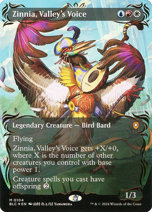 Zinnia, Valley's Voice (104) [Bloomburrow Commander]