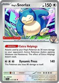 Hop's Snorlax - 117/159 (GameStop) (Cosmos Holo) (117/159) [Miscellaneous Cards and Products]