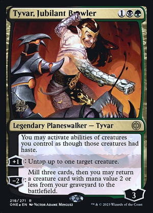Tyvar, Jubilant Brawler (218s) [Phyrexia: All Will Be One Promos]