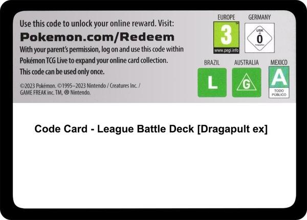 Code Card - League Battle Deck [Dragapult ex] [SV05 Temporal Forces]