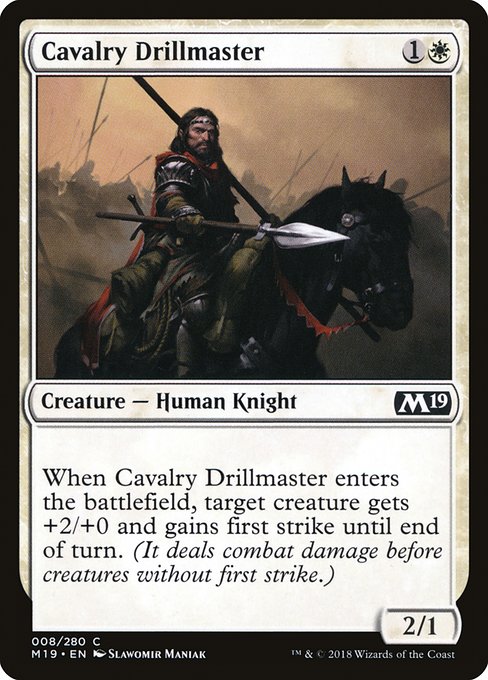 Cavalry Drillmaster (8) [Core Set 2019]