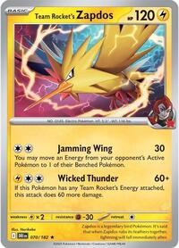 Team Rocket's Zapdos (070/182) [SV10: Destined Rivals]