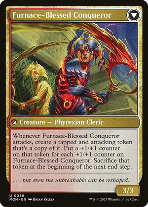 Sun-Blessed Guardian // Furnace-Blessed Conqueror (38) [March of the Machine] Reverse