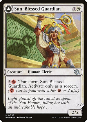 Sun-Blessed Guardian // Furnace-Blessed Conqueror (38) [March of the Machine]