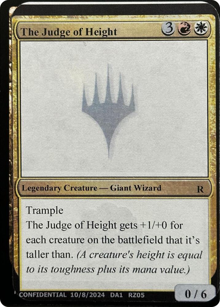 The Judge of Height [Un-Known Event Playtest Cards]