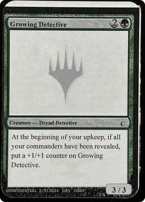 Growing Detective [Un-Known Event Playtest Cards]