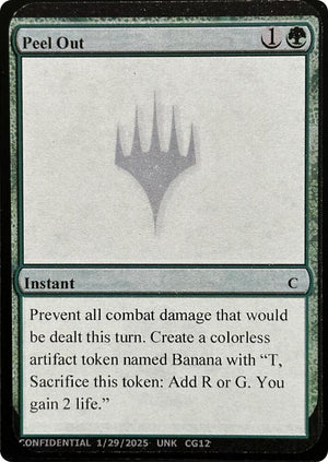 Peel Out [Un-Known Event Playtest Cards]