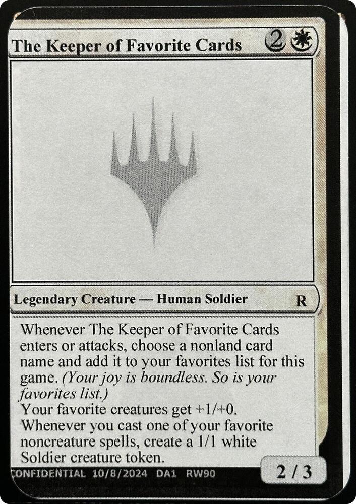 The Keeper of Favorite Cards [Un-Known Event Playtest Cards]