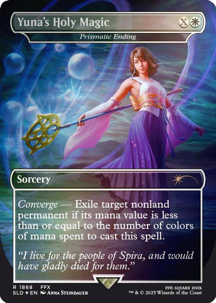 Yuna's Holy Magic - Prismatic Ending (Rainbow Foil) (1868) [Secret Lair Drop]