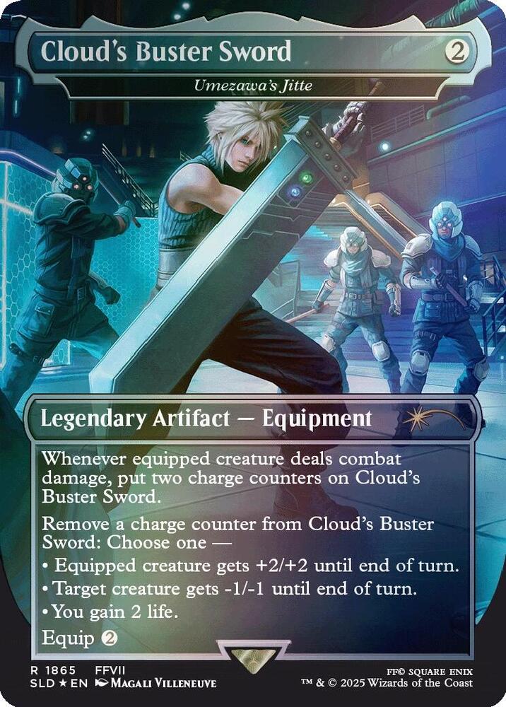 Cloud's Buster Sword - Umezawa's Jitte (Rainbow Foil) (1865) [Secret Lair Drop]