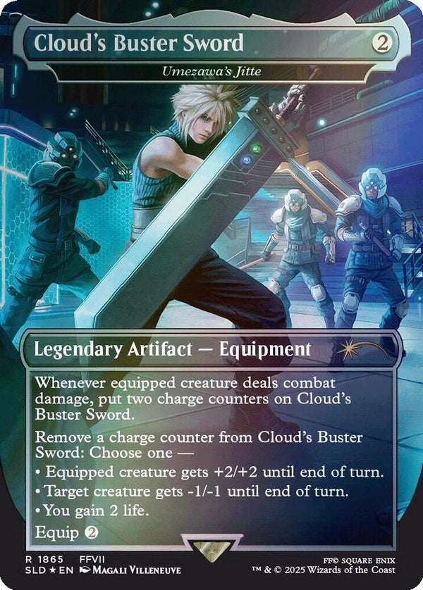 Cloud's Buster Sword - Umezawa's Jitte (Rainbow Foil) (1865) [Secret Lair Drop]