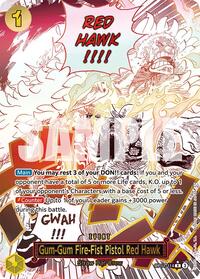 Gum-Gum Fire-Fist Pistol Red Hawk (Alternate Art) (OP11-114) [A Fist of Divine Speed]