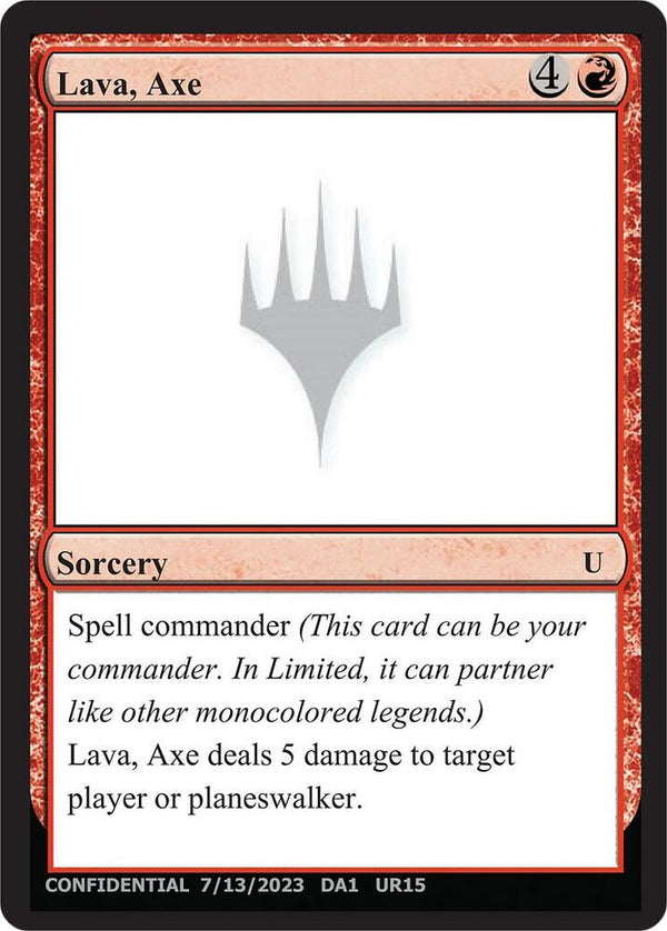 Lava, Axe [Un-Known Event Playtest Cards]