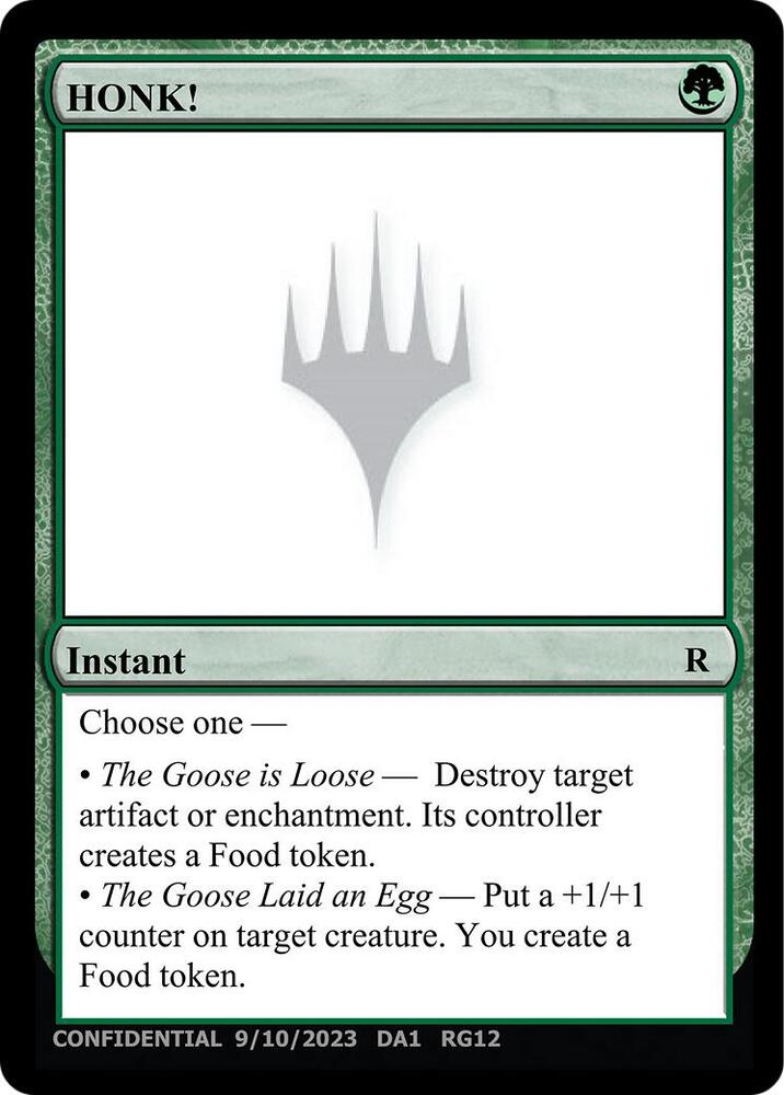 HONK! [Un-Known Event Playtest Cards]