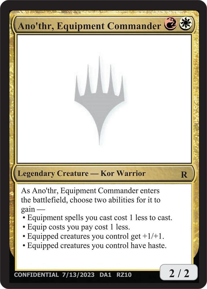 Ano'thr, Equipment Commander [Un-Known Event Playtest Cards]