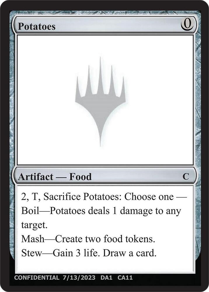 Potatoes [Un-Known Event Playtest Cards]