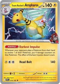 Team Rocket's Ampharos (074/182) [SV10: Destined Rivals]