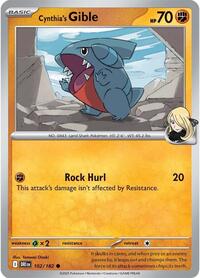 Cynthia's Gible (102/182) [SV10: Destined Rivals]