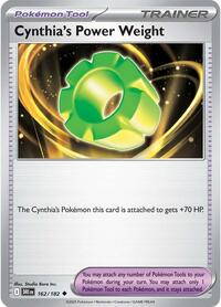 Cynthia's Power Weight (162/182) [SV10: Destined Rivals]