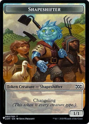 Shapeshifter // Dog Double-Sided Token (2 // 1) [The List]