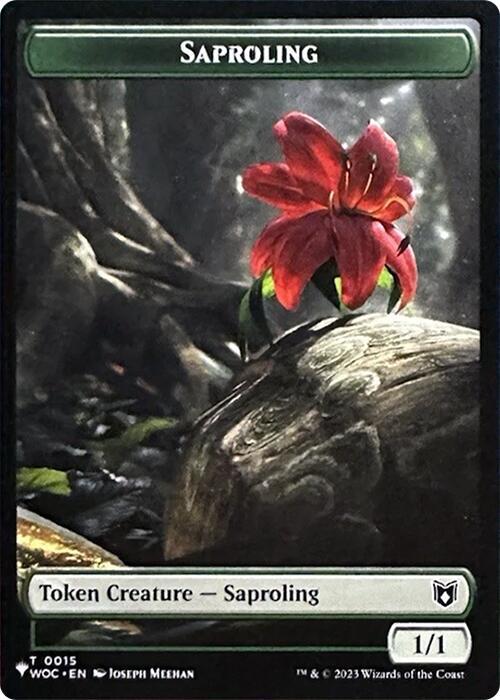 Saproling // Sliver Double-Sided Token (15 // 2) [The List]