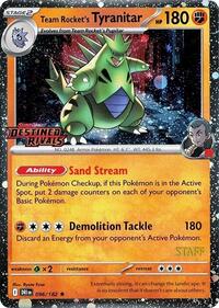 Team Rocket's Tyranitar (Prerelease) [Staff] (096/182) [Miscellaneous Cards and Products]
