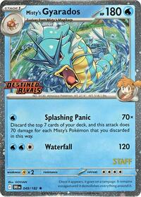 Misty's Gyarados (Prerelease) [Staff] (049/182) [Miscellaneous Cards and Products]