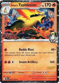 Ethan's Typhlosion (Prerelease) [Staff] (034/182) [Miscellaneous Cards and Products]