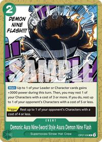 Demonic Aura Nine-Sword Style Asura Demon Nine Flash (Reprint) (OP07-036) [Starter Deck 24: GREEN Jewelry Bonney]