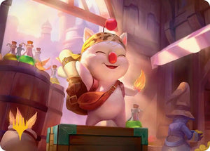 Stiltzkin, Moogle Merchant Art Card (Gold-Stamped Planeswalker Symbol) (3) [Final Fantasy Art Series]