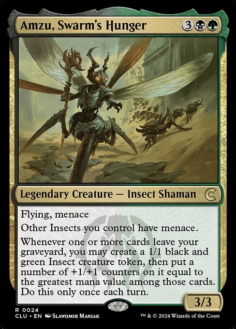 Amzu, Swarm's Hunger (24) [Ravnica: Clue Edition]