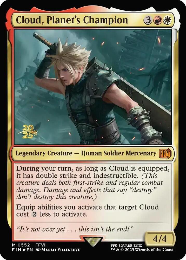 Cloud, Planet's Champion (552) [Prerelease Cards]