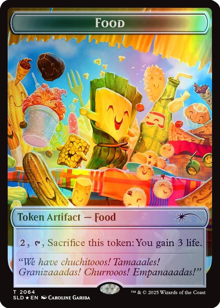 Food Token (2064) (Rainbow Foil) [Secret Lair Drop]