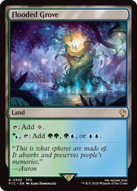 Flooded Grove (Surge Foil) (393) [Final Fantasy Commander]