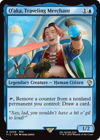 O'aka, Traveling Merchant (Surge Foil) (39) [Final Fantasy Commander]