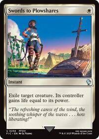 Swords to Plowshares (Surge Foil) (256) [Final Fantasy Commander]