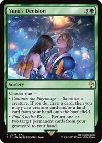 Yuna's Decision (Surge Foil) (74) [Final Fantasy Commander]