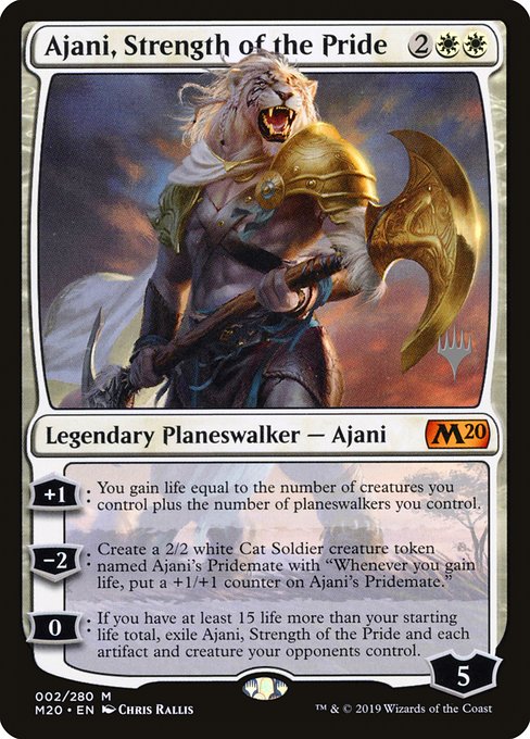 Ajani, Strength of the Pride (2p) [Core Set 2020 Promos]