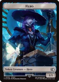 Hero (0030) // Wizard (0035) Double-Sided Token (Surge Foil) (30 // 35) [Final Fantasy]