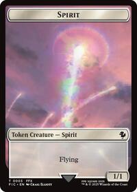 Spirit // Hero (0027) Double-Sided Token (Surge Foil) (3 // 27) [Final Fantasy Commander]