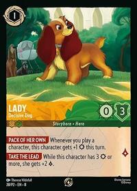 Lady - Decisive Dog (28/P2) [Disney Lorcana Promo Cards]
